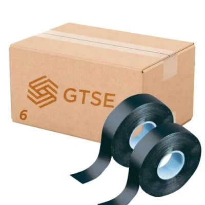 Image of GTSE 6 Rolls Black Self Amalgamating Tape, 19mm x 10m, Waterproof Rubber Tape for Cable and Pipe Repair, Sealing Joints, Insulating Electrical Connections