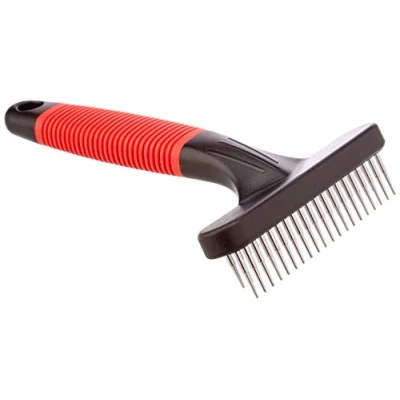 Image of Ferplast Rake comb for dogs GRO 5874, Double row of rounded rotating teeth, Ideal medium and long haired animals, 11 x 3 h 15,5 cm
