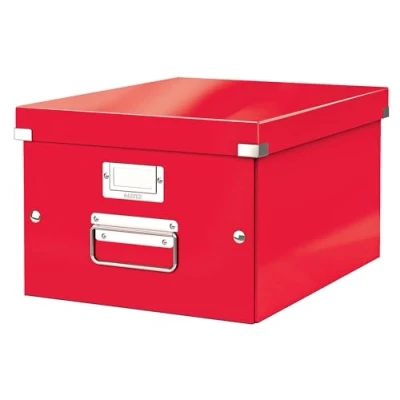Image of Leitz WOW A4 Storage Box, Click and Store Range, Medium Cardboard Red, 60440026