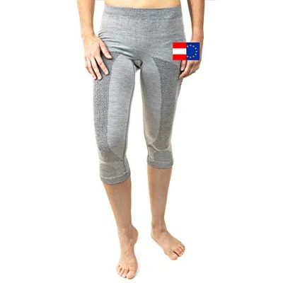 Image of Merino &amp; More Women&#039;s Functional Base Layer Wool 3/4 Length M
