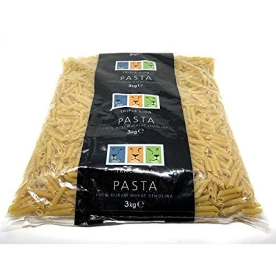 Image of Triple Lion Professional Chef&#039;s Penne Rigate 100% Durum Wheat Semolina Pasta 3kg