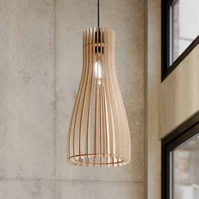 Image of Envostar Furn pendant light, birch plywood, 1 bulb