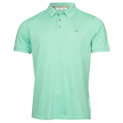 Image of Calvin Klein Mens Planet Friendly Polo Shirt Green L