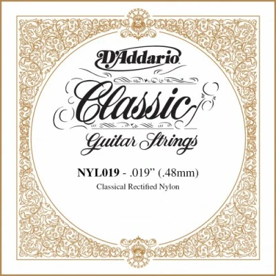 Image of D&#039;Addario .019 Rectified Nylon Single String for Classical Guitar