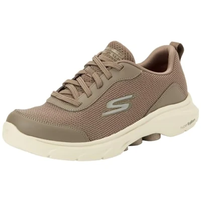 Image of Skechers Men&#039;s GO Walk 7, Taupe Textile/Synthetic, 7 UK