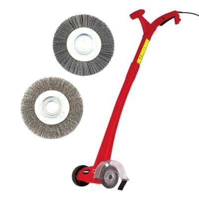 Image of Amtech Patio Brush and Electric Weeder for Removing Moss Dirt from Driveways, Decks, More, Easy to Use with Long Handle, Ergonomic Lightweight, Non Marking, Corded 3m Cable