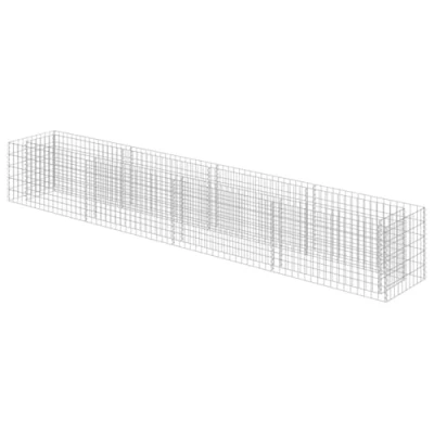 Image of vidaXL Gabion Raised Bed Galvanised Steel Weather Resistant, Sturdy and Easy to Set Up Garden or Patio Border for Flower Plant Beds