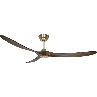 Image of CASAFAN Eco Genuino Ceiling Fan, Rotor Blade 1800 mm, Walnut/Brass