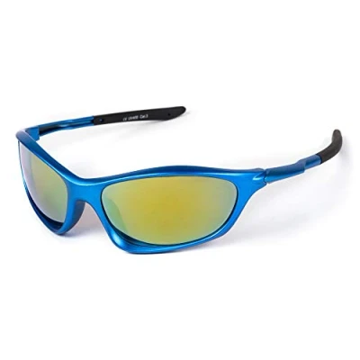 Image of Kiddus Sport Sunglasses for Kids Boy Girl Children from 10 years old. 100% UV protection. Impact resistant. Colored and Mirrored Lenses