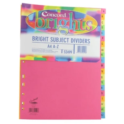 Image of Concord TS 110569 Europunched Bright Subject A Z Divider, A4