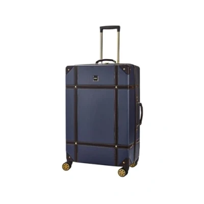 Image of Infinity Leather Unisex Hard Shell Trunk Luggage Suitcase Navy Size Large