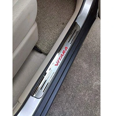 Image of AILZNN Door Sills Scuff Plate for Suzuki Vitara 2015 2020, Stainless Car Sill Protector Welcome Pedal Guards Styling Accessories, 4pcs