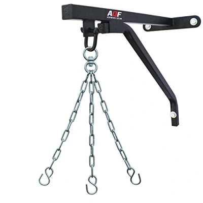 Image of AQF Heavy Duty Boxing Punch Bag Wall Bracket with Hanging Chain Mount Punching MMA Training Hanger (Wall + 3 Strand Chain)