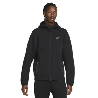 Image of Nike Sportswear TCH FLC FZ WR Zipup sweatshirt, Men&#039;s, Size: XL, Black