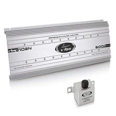 Image of Lanzar VIBE2102N Vibe 6000 W 2 Channel MOSFET Car Audio Amplifier