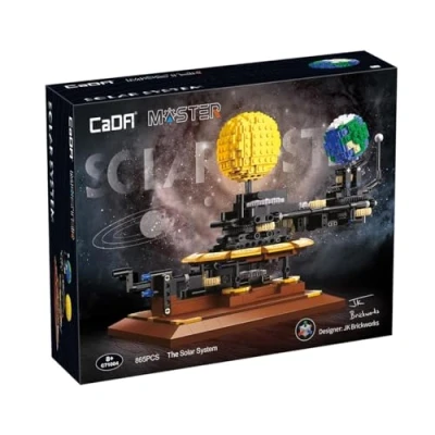 Image of CaDA Master C71004w Technology Earth Moon Sun Building Blocks, 865 Pieces MOC Kit, Designer: JK Brickwords (Comes with Luxury Original Packaging)