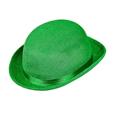 Image of Widmann 14351 ? Bowler Velvet Green Saint Patricks Day