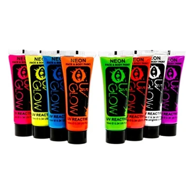 Image of UV Glow Neon Face and Body Paint 10ml Pack of 24
