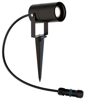 Image of Maytoni Scope ground spike light, black, aluminium, IP65