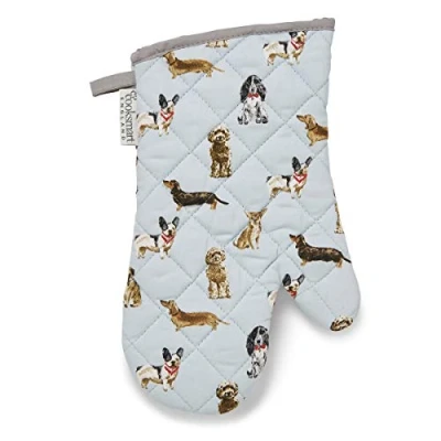 Image of Cooksmart British Designed Oven Gloves Modern Design Gauntlet Heat Resistant Mitt or Baking Perfect For Kitchens