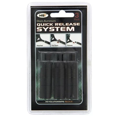 Image of 3 NGT Quick Release Systems Black Fishing accessory