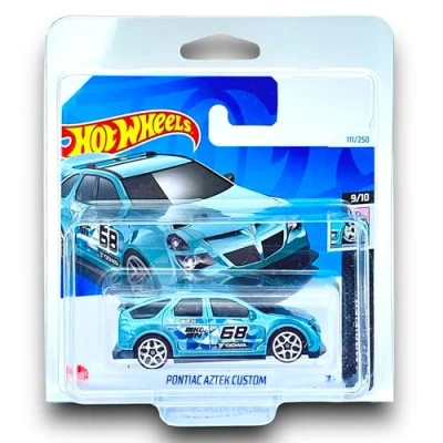Image of Hot Wheels Pontiac Aztek Custom (Light Blue) 9/10 HW Modified 2024 111/250 (Short Card) COMES IN A GENUINE KLAS CAR KEEPER PROTECTOR CASE HRY61