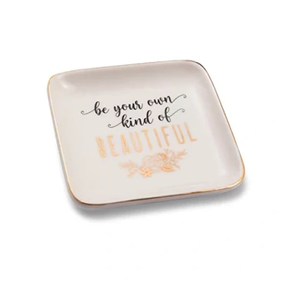 Image of Be Your Own Kind of Beautiful Ceramic Trinket Tray Sentimental Gift Idea 280000027
