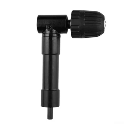 Image of Right Angle Drill Attachment, 90 Degree Cordless Adapter Drills Three Jaw Chuck Conversion Head 8mm Shank(Plastic Head)