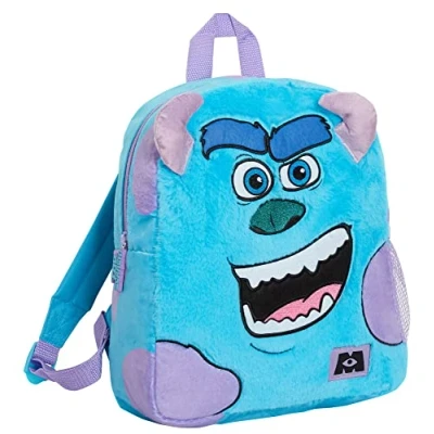 Image of Disney Sulley Backpack Kids School Bag Monsters Inc Sullivan Plush Rucksack 3D Travel Cushion