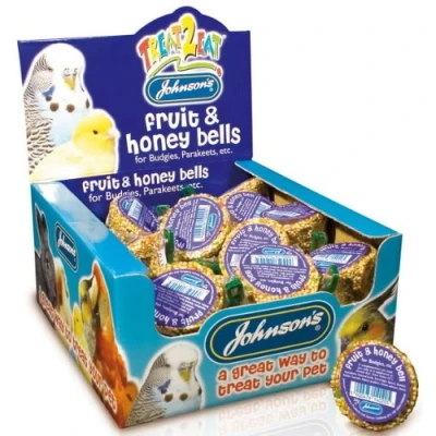 Image of Budgie &amp; Parakeet Super Fruit and Honey Bells Bird Treat 34g Johnsons (TP)(JFHB)