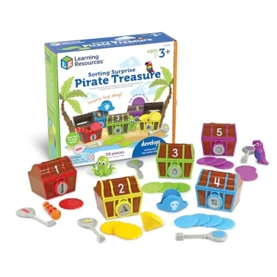 Image of Learning Resources LER6080 Sorting Surprise Pirate Treasure, &amp; Matching Skills Toy, Ages 3+