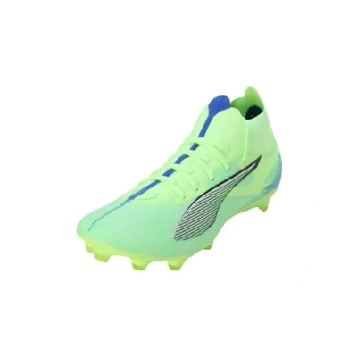 Image of Puma Ultra 5 Match FG/AG Moulded stud football boots, Women&#039;s, Size: 5, Fizzy apple/white/bluemazing Textile/synthetics