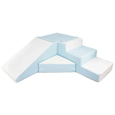 Image of Velinda Soft play, slide, stairs, foam, indoor, outdoor, set, kids, baby (colour: white, blue (pastel))