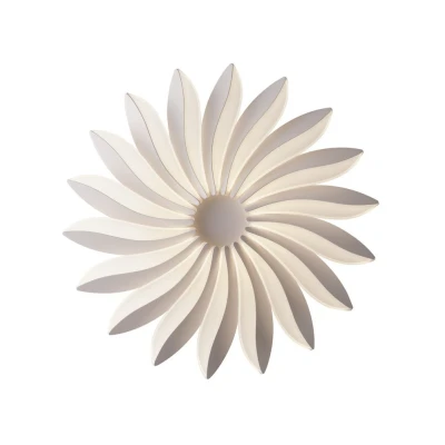 Image of Sunrise Integrated LED Dimmable Flower Flush Ceiling Pendant, White, 4000K