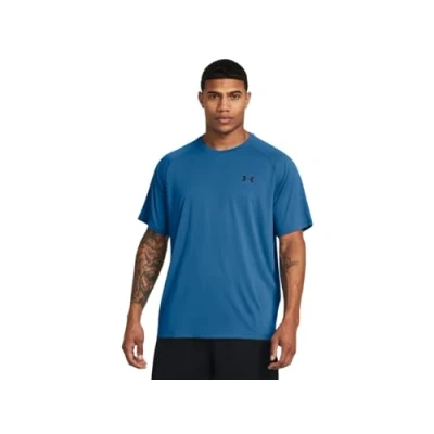 Image of Under Armour Mens Tech Training T Shirt Tee Top Sports Blue/Black M