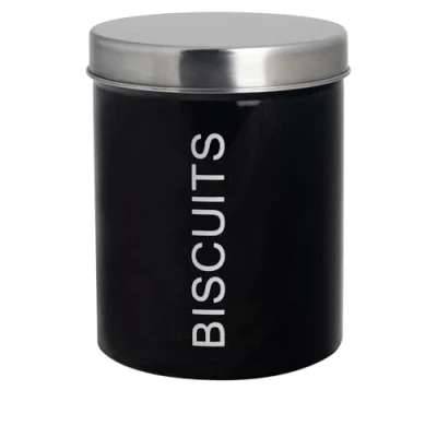Image of Black Metal Biscuit Tin By Harbour Housewares