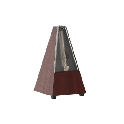 Image of WITTNER 812K Pyramid Shape Metronome with bell Mahogany Grain