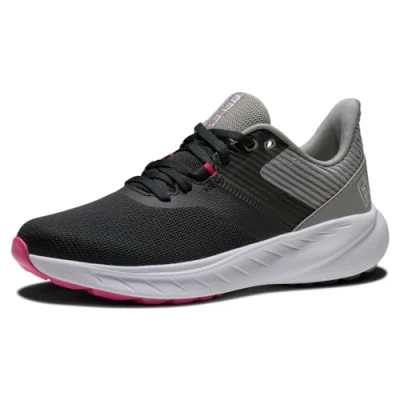 Image of FootJoy Flex Women&#039;s Golf Shoe, Black/Grey/White, 4.5 UK