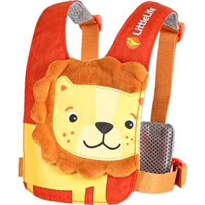 Image of LittleLife Child &amp; Toddler Safety Walking Harness Reins, Lion (Orange),12 x 21 cm
