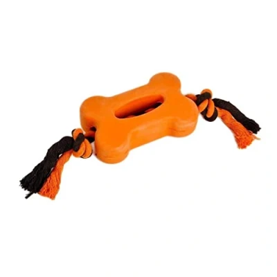 Image of Seriously Strong by Petface Rubber Bone Tugger Dog Toy