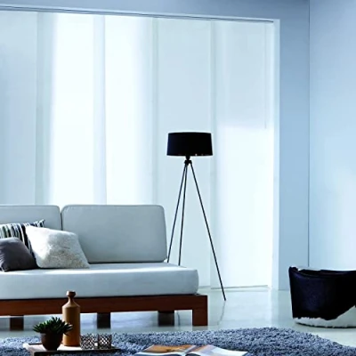Image of MADECOSTORE Panneau Japonais Tamisant Slats Plain Length 45 x Height 260 cm White