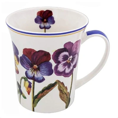 Image of The Leonardo Collection LP94569 Pansy Floral Mug, Fine China, 12x9x10cm, Boxed