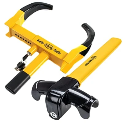 Image of alca Auto Safe Anti Theft Kit for Campervan Motorhome Wheel Clamp Steering Lock Titan Set 306000a305000
