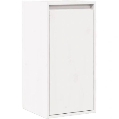 Image of vidaXL Wall Cabinet White 30x30x100 cm Solid Pinewood