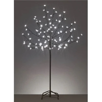 Image of Premier Decorations 1.5m White LED Christmas Cherry Tree