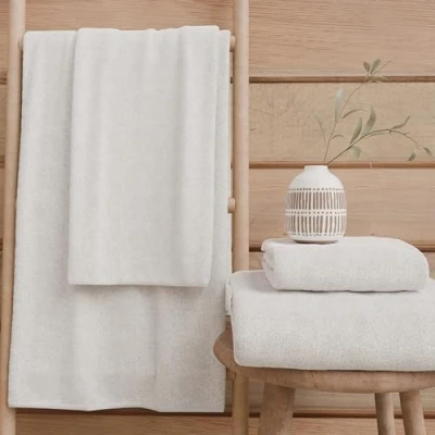 Image of PETTI Artigiani Italiani 100% Cotton Terry Bath Towels, 1+1 Towel Set, 2 Pieces 1 Face and Hand Towel, White Towels