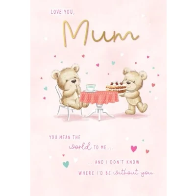 Image of Piccadilly Greetings Mother&#039;s Day Card, Love You Mum 9 x 6 inches
