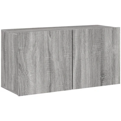 Image of vidaXL TV Cabinet Wall mounted Grey Sonoma 80x30x41 cm