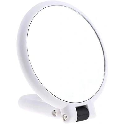 Image of Double Sided Folding Handheld Magnifying Makeup Mirror Normal &amp; Magnification Mirrors Hang Mirror(White) (X2)