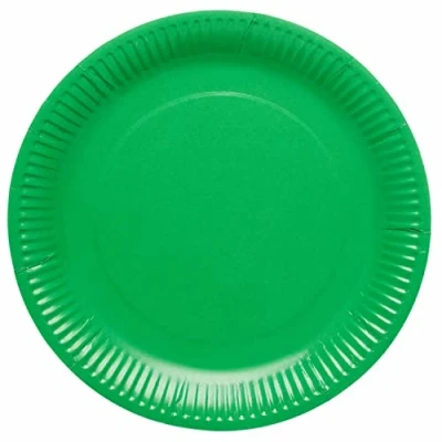 Image of Amscan 9915400 208 66 Green Eco Friendly Recyclable Paper Party Plates 8 Pack